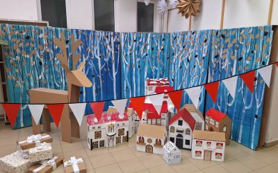 Likovni natečaj OŠ FLV Slivnica in ustvarjanje božičnega vzdušja v šolskih prostorih
